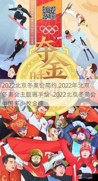 2022北京冬奥会简约,2022年北京冬奥会主题画手绘  2022北京冬奥会中国多少枚金牌