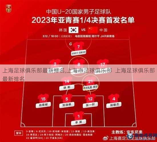 上海足球俱乐部最新排名,上海市足球俱乐部  上海足球俱乐部最新排名