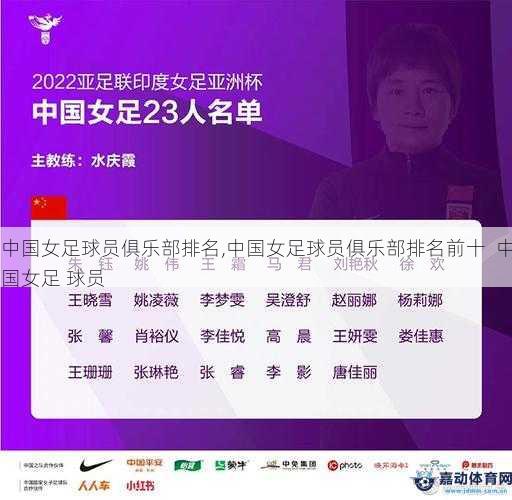 中国女足球员俱乐部排名,中国女足球员俱乐部排名前十  中国女足 球员